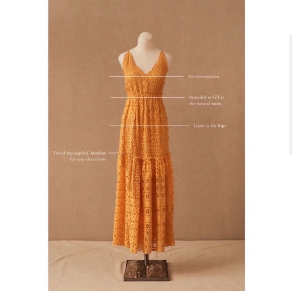 Free People Orange Crochet Maxi Dress - Picture 3 of 4
